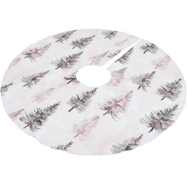 Röda julgranar julgransmatta borstad polyester (Vinklad)