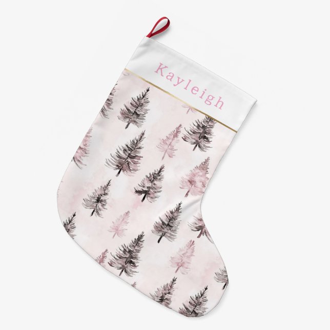 Röda julgranar stor julstrumpa (Framsidan (Hängande))