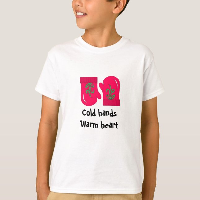 Röda julhandskar tee (Framsida)