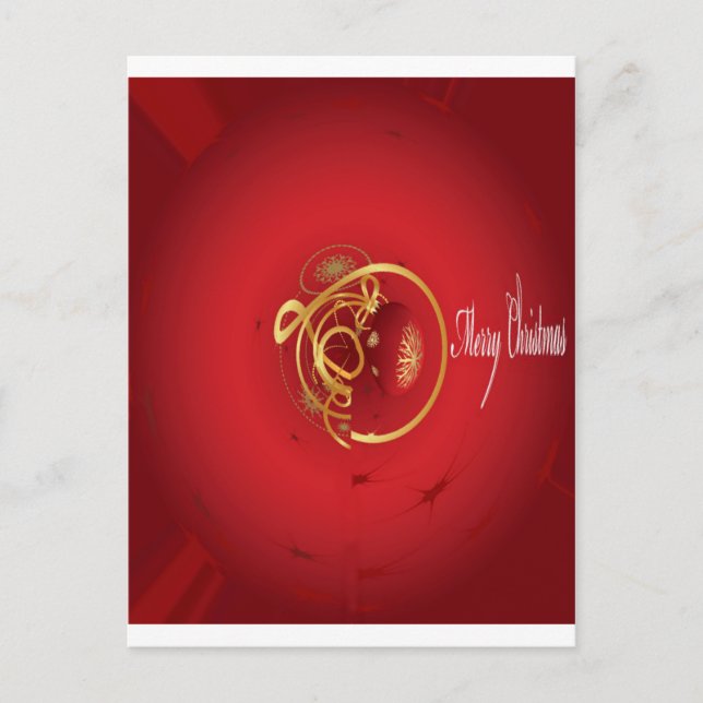 Röda juljungeln Klockor har en välsignad Nicedag Helg Vykort (Framsida)