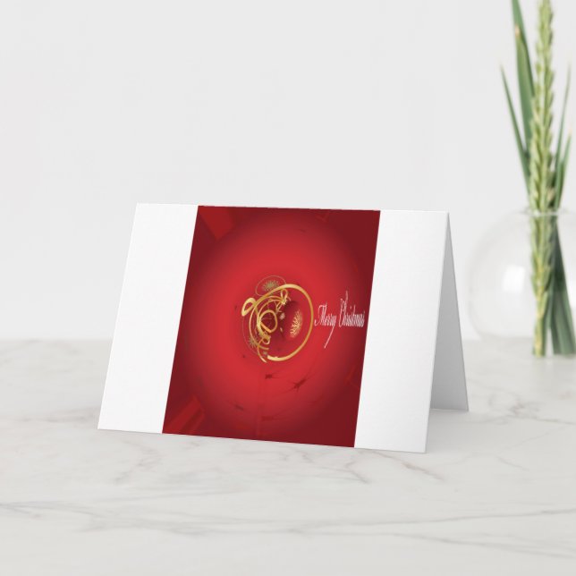 Röda juljungeln Klockor har en välsignad Nicedag Helgkort (Framsida)