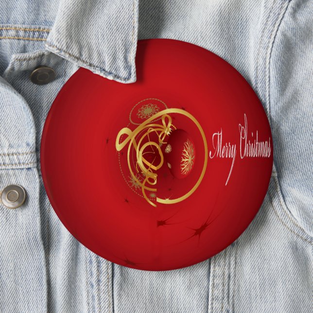 Röda juljungeln Klockor har en välsignad Nicedag Knapp (In Situ)