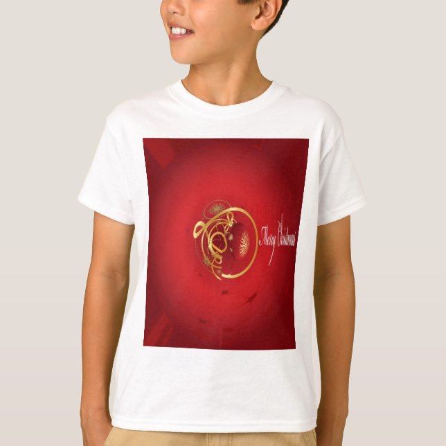 Röda juljungeln Klockor har en välsignad Nicedag Tee Shirt (Framsida)