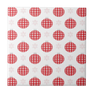 Röda julklamrar kakelplatta