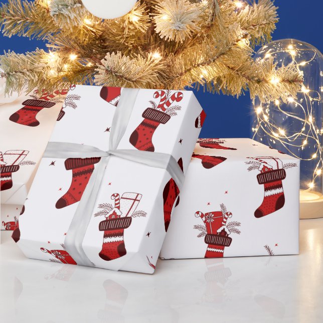 Röda julklappar presentpapper (Helgdagar)