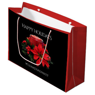 Röda julljus, Holly och Poinsettia