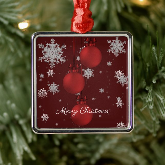 Röda julprydnadsföremål Helgdag Ornament (Träd)