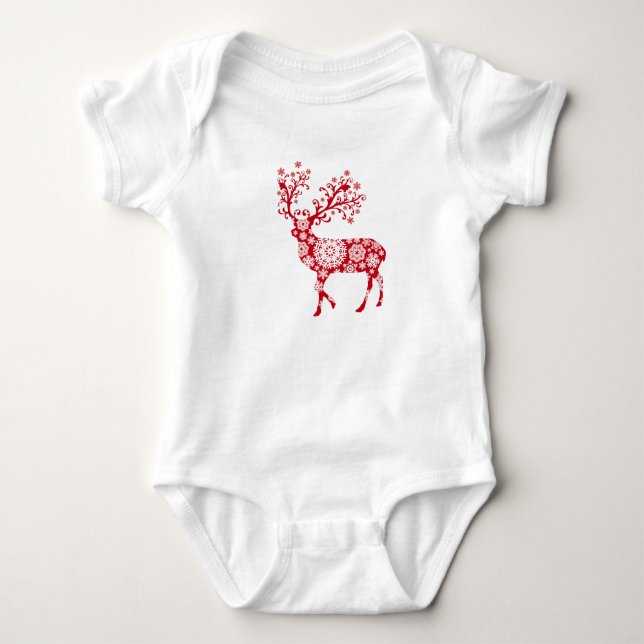 Röda julrenar t shirt (Framsida)