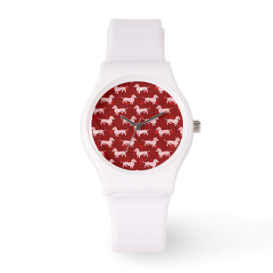 Röda julSnowflaketaxar Armbandsur
