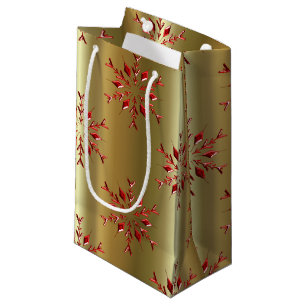 Röda julstjärnor på Guld