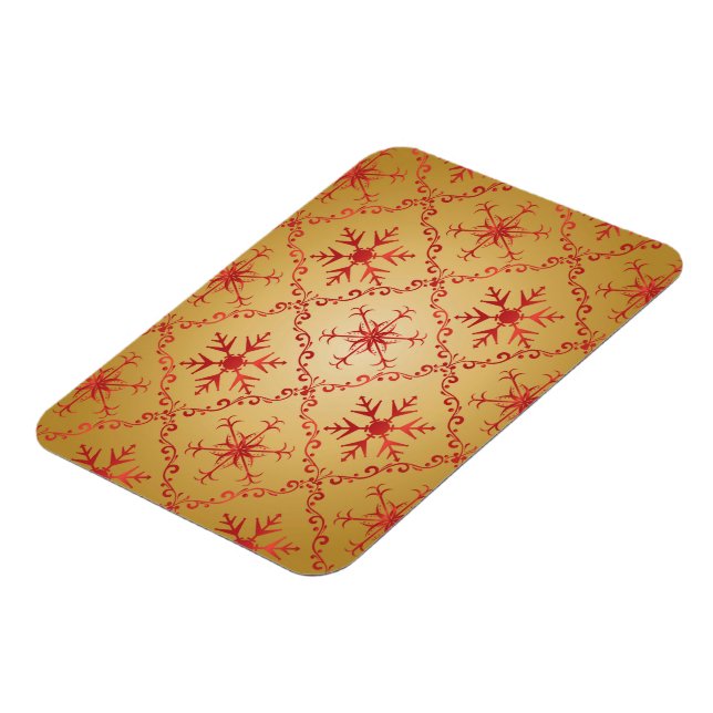 Röda julstjärnor på Guld Magnet (Vänstra Sidan)