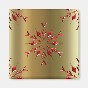 Röda julstjärnor på Guld Magnet