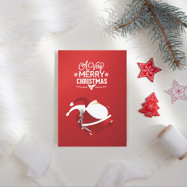 Röda Jultomten mycket jul Helgkort