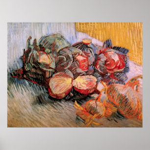 Röda kål och lökar av Vincent van Gogh Poster