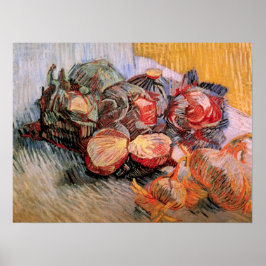 Röda kål och lökar av Vincent van Gogh Poster