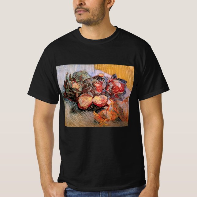 Röda kål och lökar av Vincent van Gogh T Shirt (Framsida)