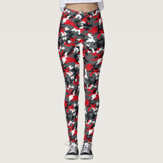 Röda kamouflageleggings leggings