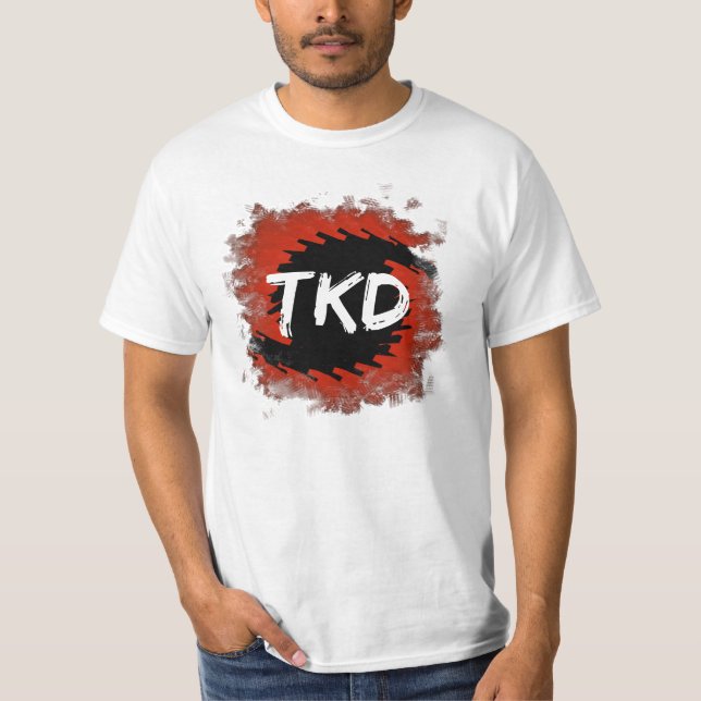 Röda kampsportar och svart TKD-orkan Tröja (Framsida)