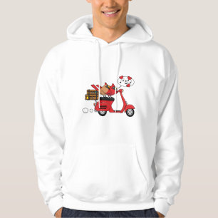 Röda Kardinalälskare på Scooter Hoodie