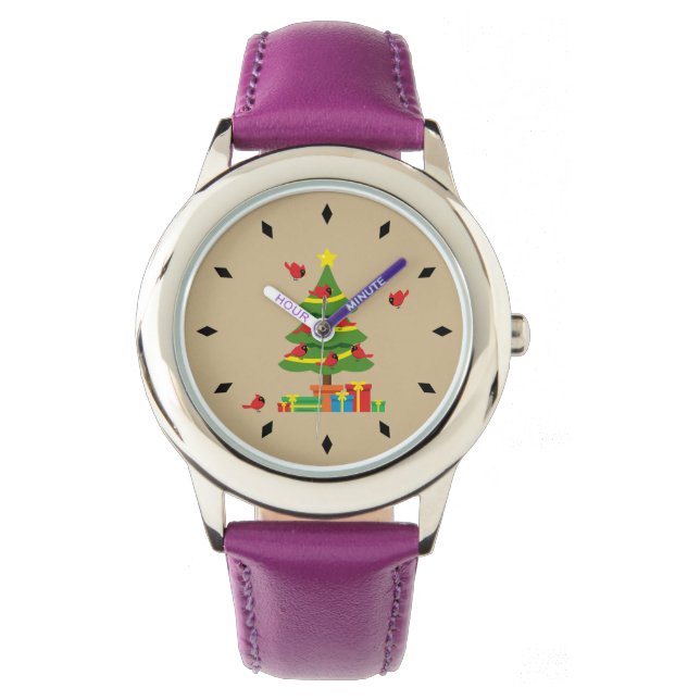 Röda kardinaler - julMerrier spenderade tillsamman Armbandsur (Framsida)