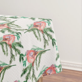 Röda kardinaler på Grönt Grenar jul