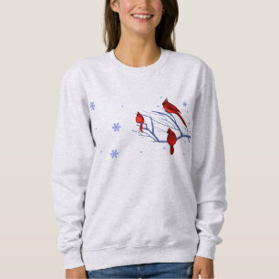 Röda kardinaler. Sweatshirts för julgåva Tee