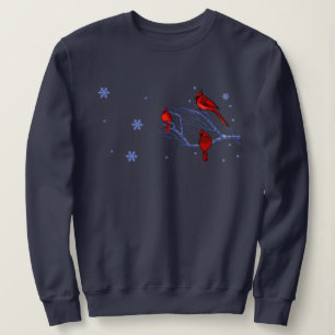 Röda kardinaler. Sweatshirts för julgåva Tröja