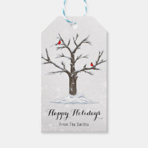 Röda kardinalfåglar vid Snö Träd Illustrationer