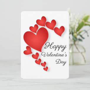 Röda Kärlek Heart-kort för hjärtkort på hjärtdagen Julkort