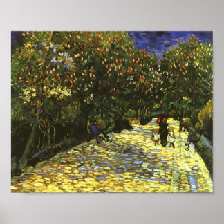 Röda kastanjer i Arles Park, Van Gogh Fine Art Poster