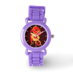 Röda kinesiska draken armbandsur
