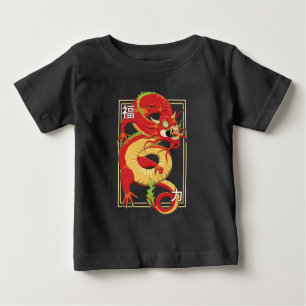 Röda kinesiska draken t shirt