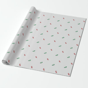 Röda klackar och gröntar presentpapper