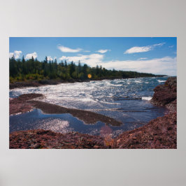 Röda klippkusten – Lake Superior, U.P. Poster
