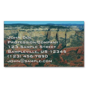 Röda klippor i lager i Sedona Arizona Magnetiska Visitkort