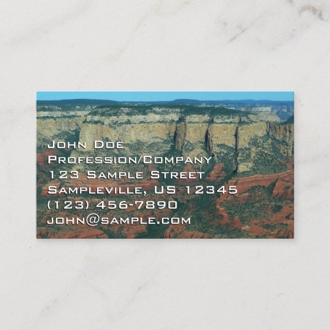 Röda klippor i lager i Sedona Arizona Visitkort (Framsida)