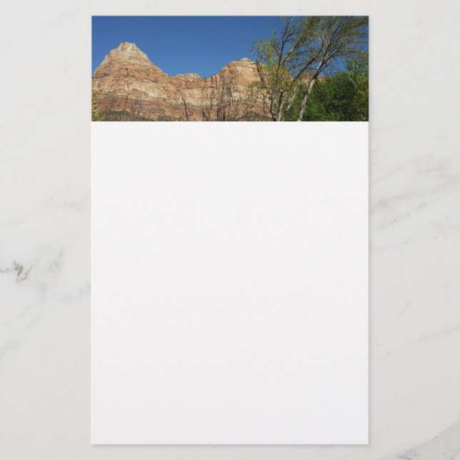 Röda klippor vid Zion National Park Fotografi Brevpapper (Framsida)