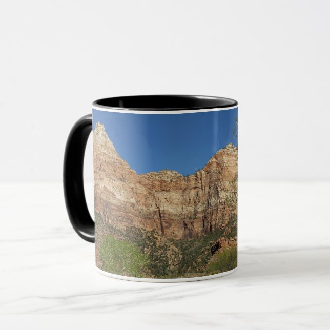 Röda klippor vid Zion National Park Fotografi Mugg (Framsida vänster)