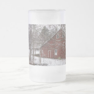 Röda knölar i Snö, skalat glasöl Mugg