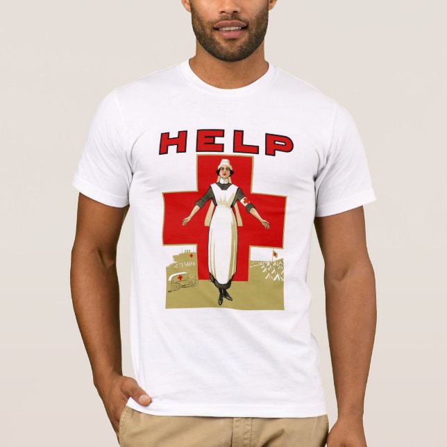 Röda kor -- Hjälp T-shirt (Framsida)