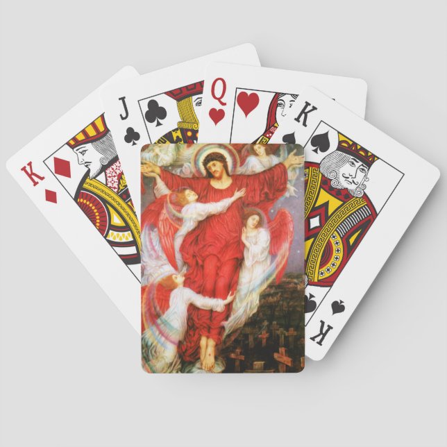 Röda Kor (Jesus Kristus Crucifixion) Casinokort (Baksidan)