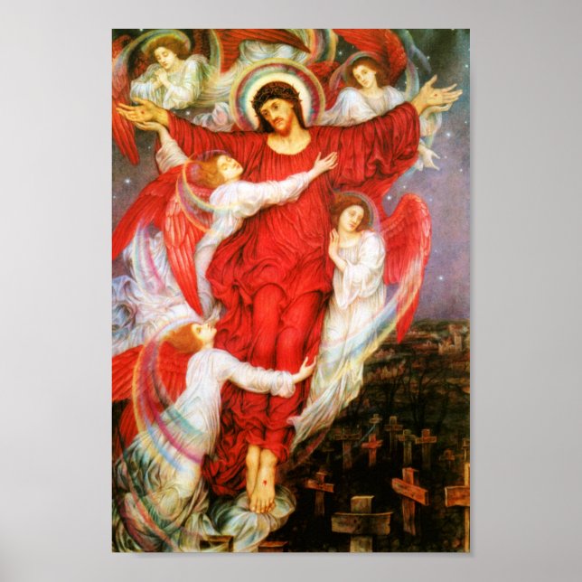 Röda Kor (Jesus Kristus Crucifixion) Poster (Framsidan)