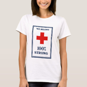 Röda kor -- Vi hör hemma stark 100% Tee Shirt