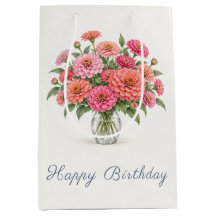 Röda Korall-Zinnias Födelsedag