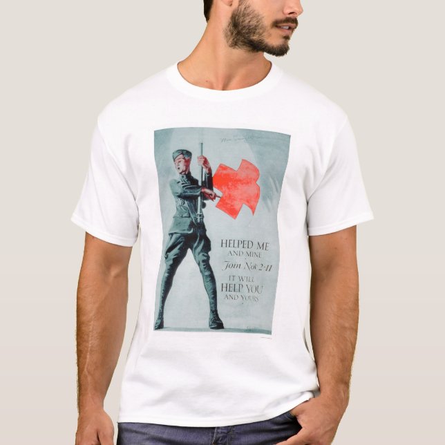 Röda koret hjälpte mig (US00036) T-shirt (Framsida)