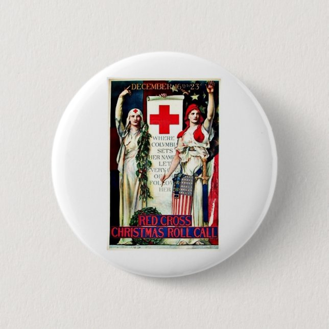 Röda korjul knapp (Framsida)