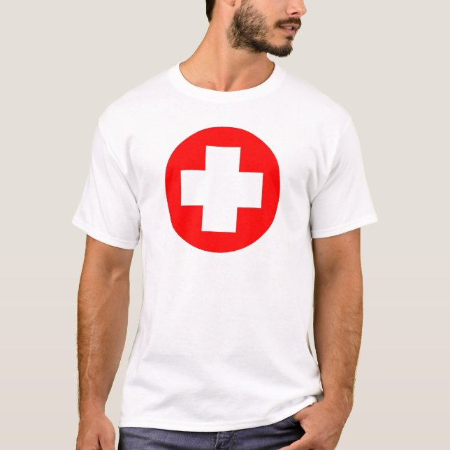 Röda korprodukter & designer! tee (Framsida)