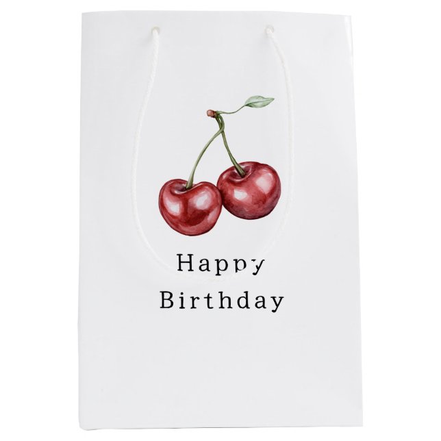 Röda Körsbär Frukt Födelsedag (Framsidan)