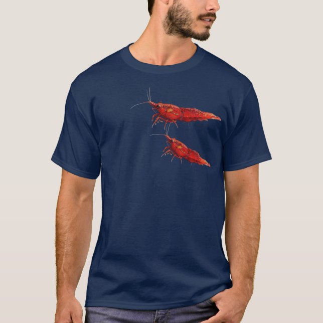 Röda körsbelsräkor t shirt (Framsida)