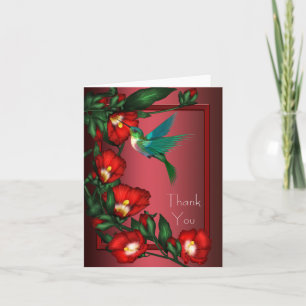 Röda kort för hibiskusHummingbirdtack
